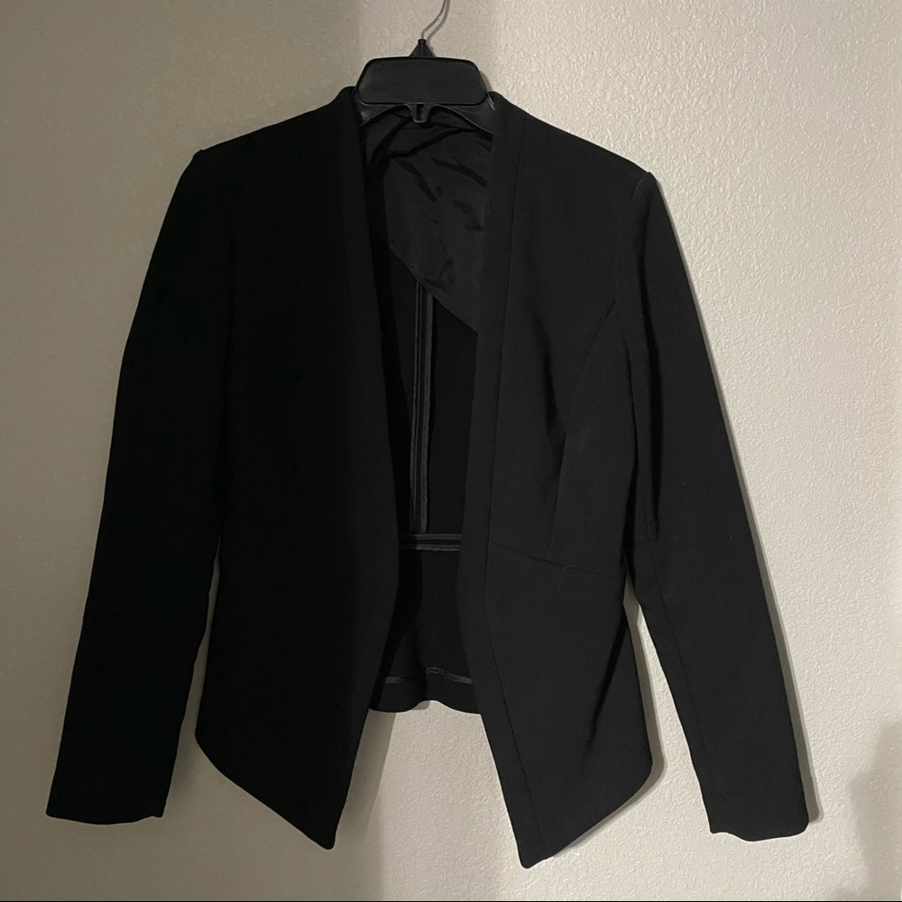 Collarless Black Blazer
